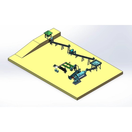 암석 금광석 중력 분리 공정